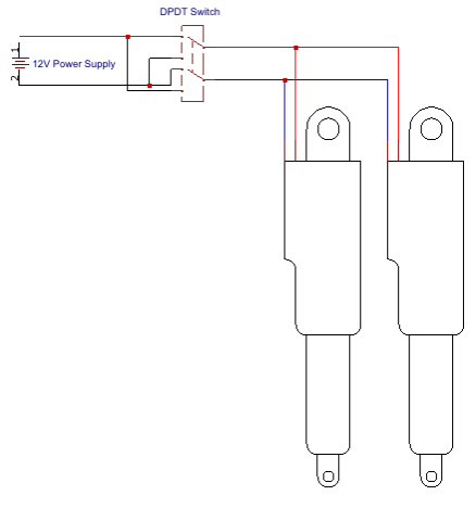 DPDT Switches Controlling 2 Actuators