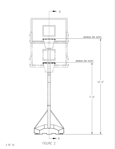 basketball hoop linear actuator