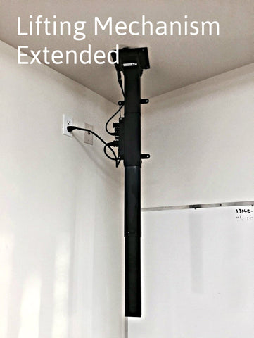 drop down tv lift extended