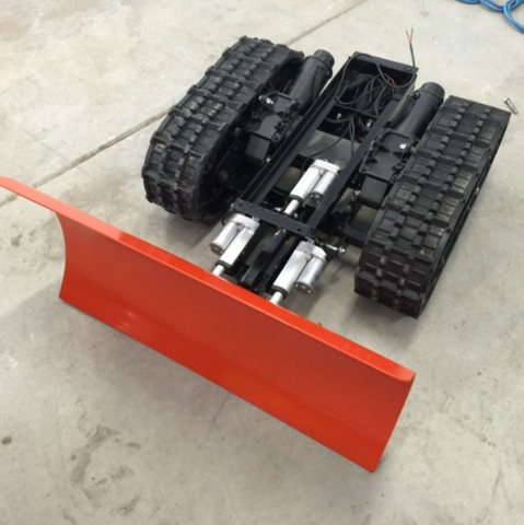 Snow plow blade linear actuator