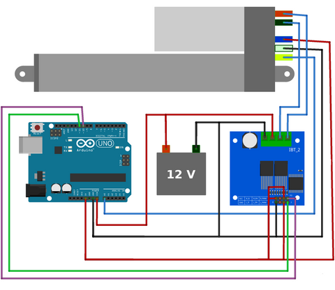 Potentiometer Feedback Linear Actuator with Arduino