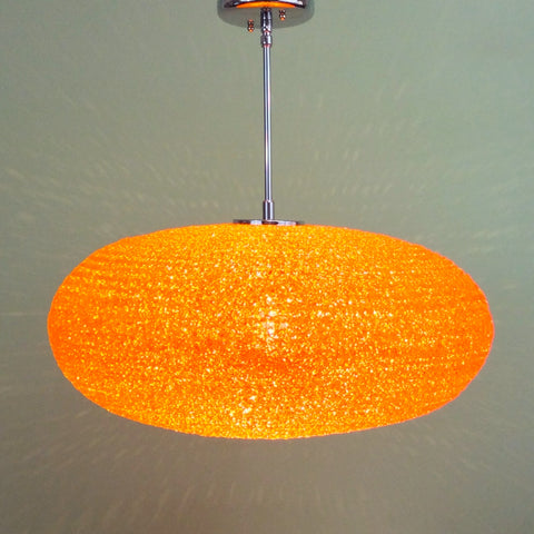 24 Spun Acrylic Ellipse Spaghetti Pendant Light By