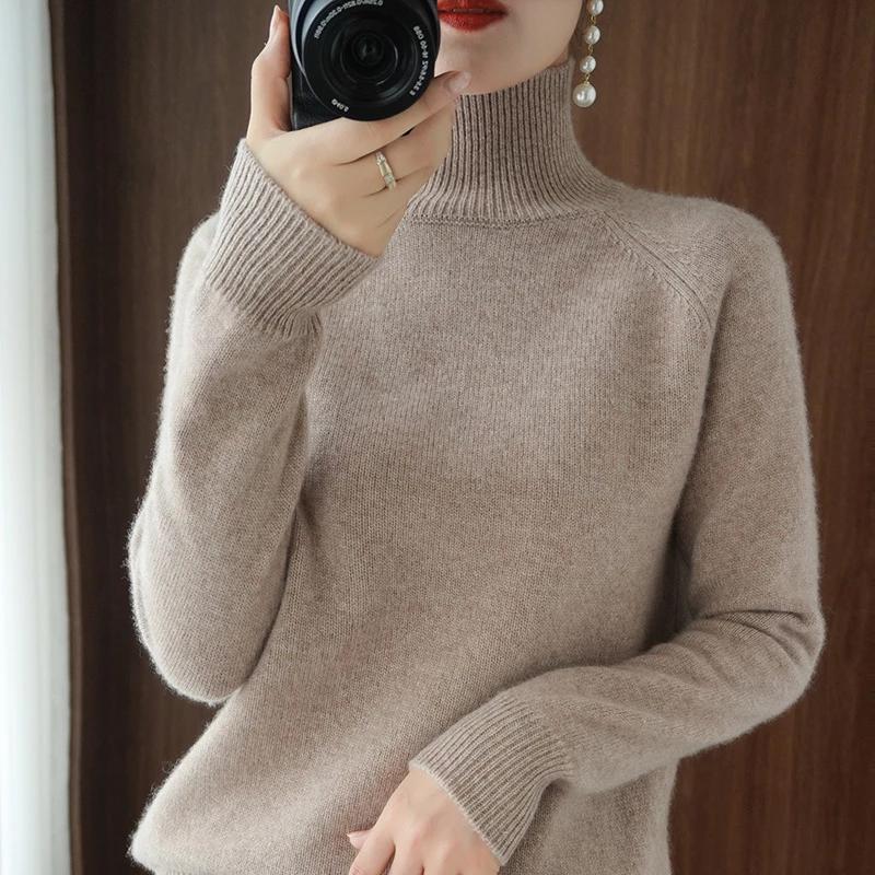 Winter Cashmere Knitted Sweater Female Pullover Turtleneck Women Bottoming Warm!