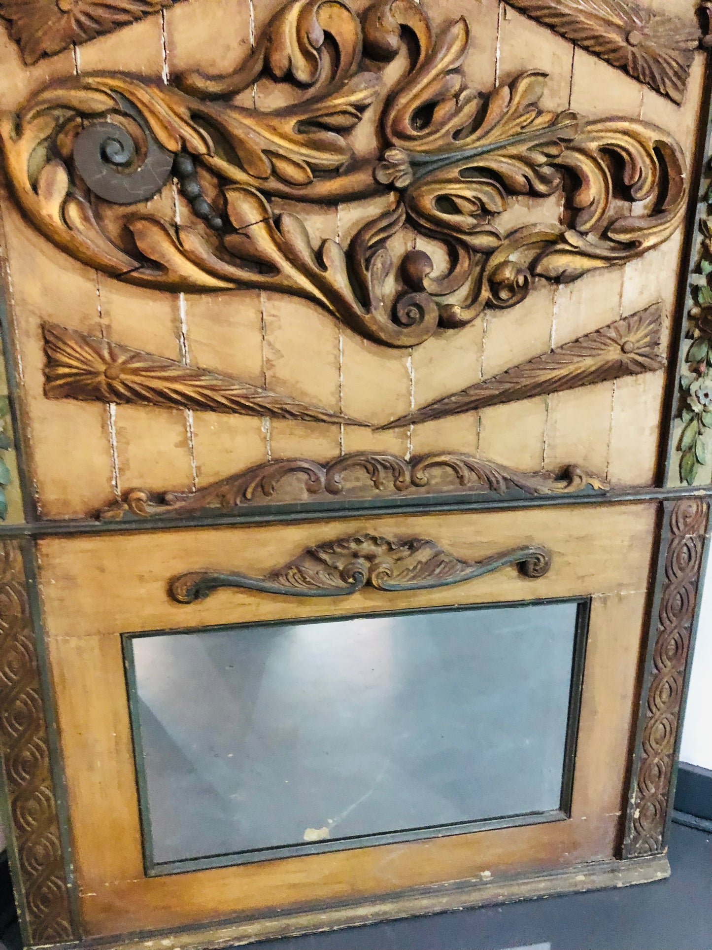 Early 19th Century Italian Hand Carved Mirror