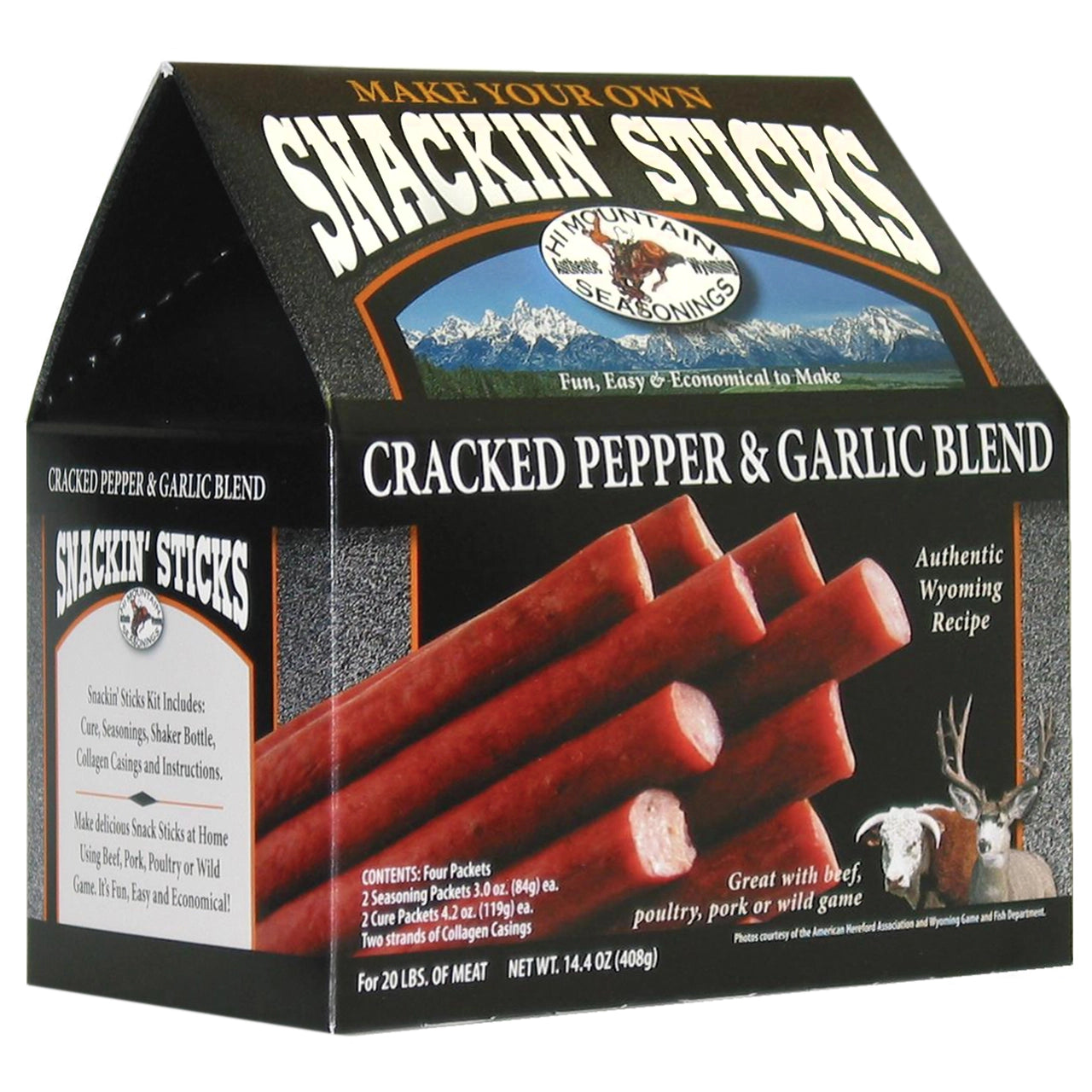 Hi Mountain Snack'n Sticks - Pepper & Garlic 408g