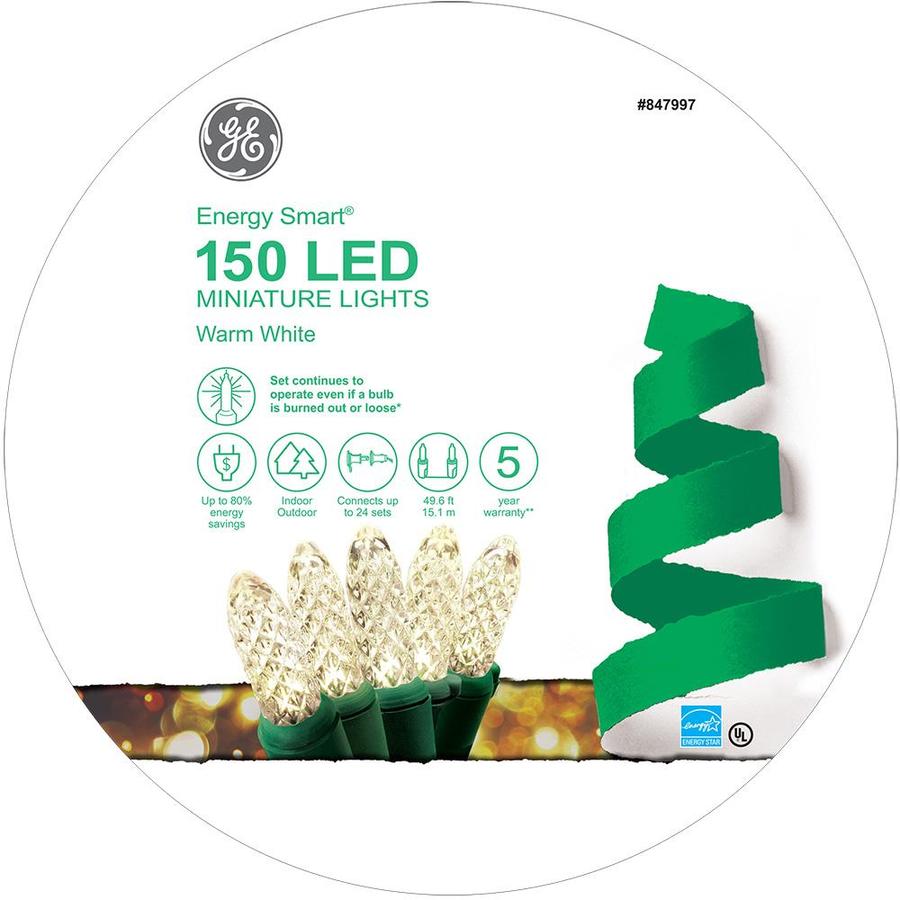 ge 150 led miniature lights warm white