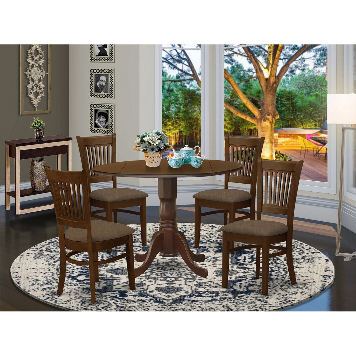 espresso color dining chairs