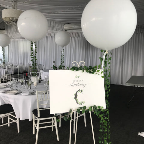 Copper's Christening at Panorama House, Welcome Easel iCANDY Balloons 