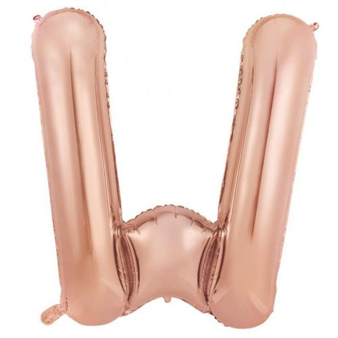 Letter Balloon W Rose Gold Foil 86cm Balloon #213992