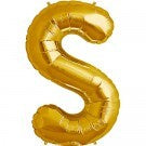 Gold Letter S Balloon 41cm #00585