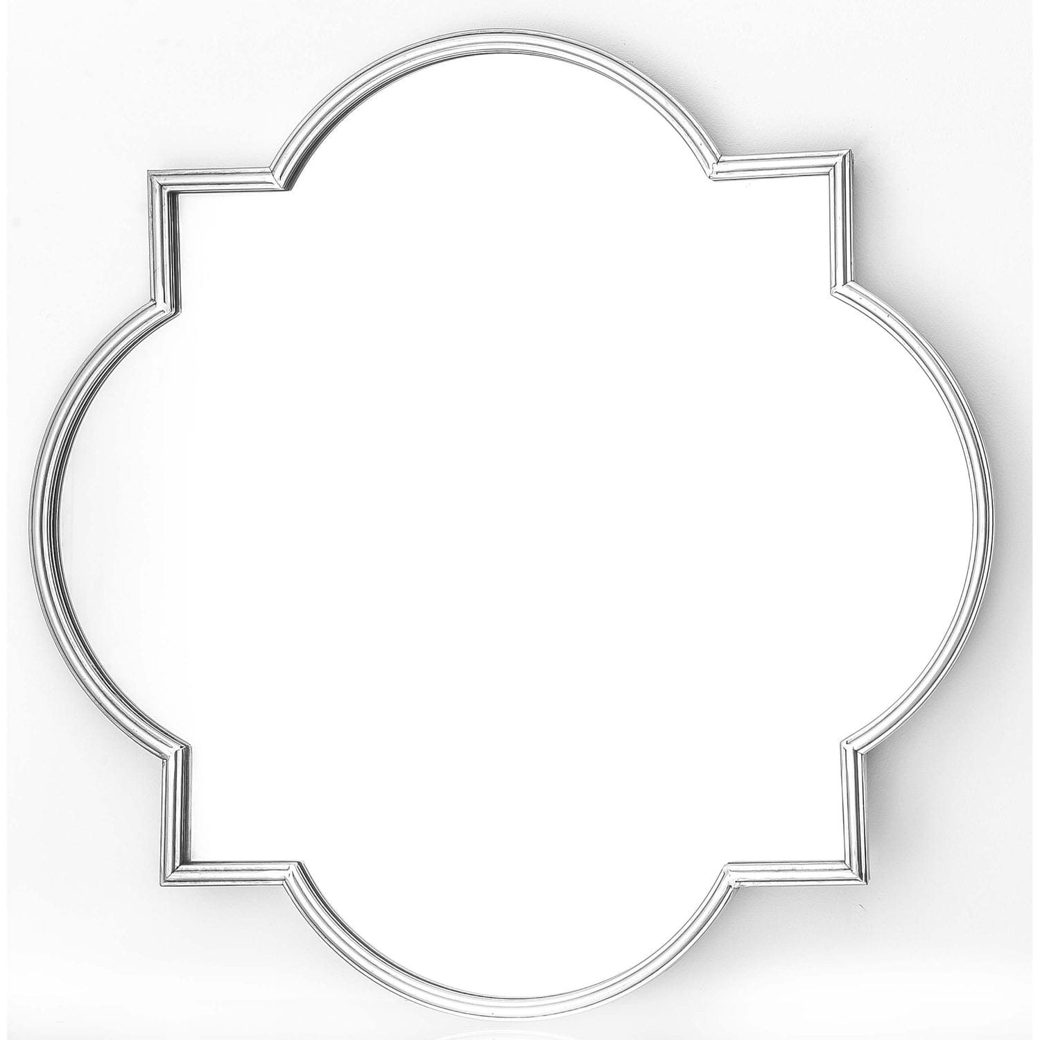 silver quatrefoil mirror