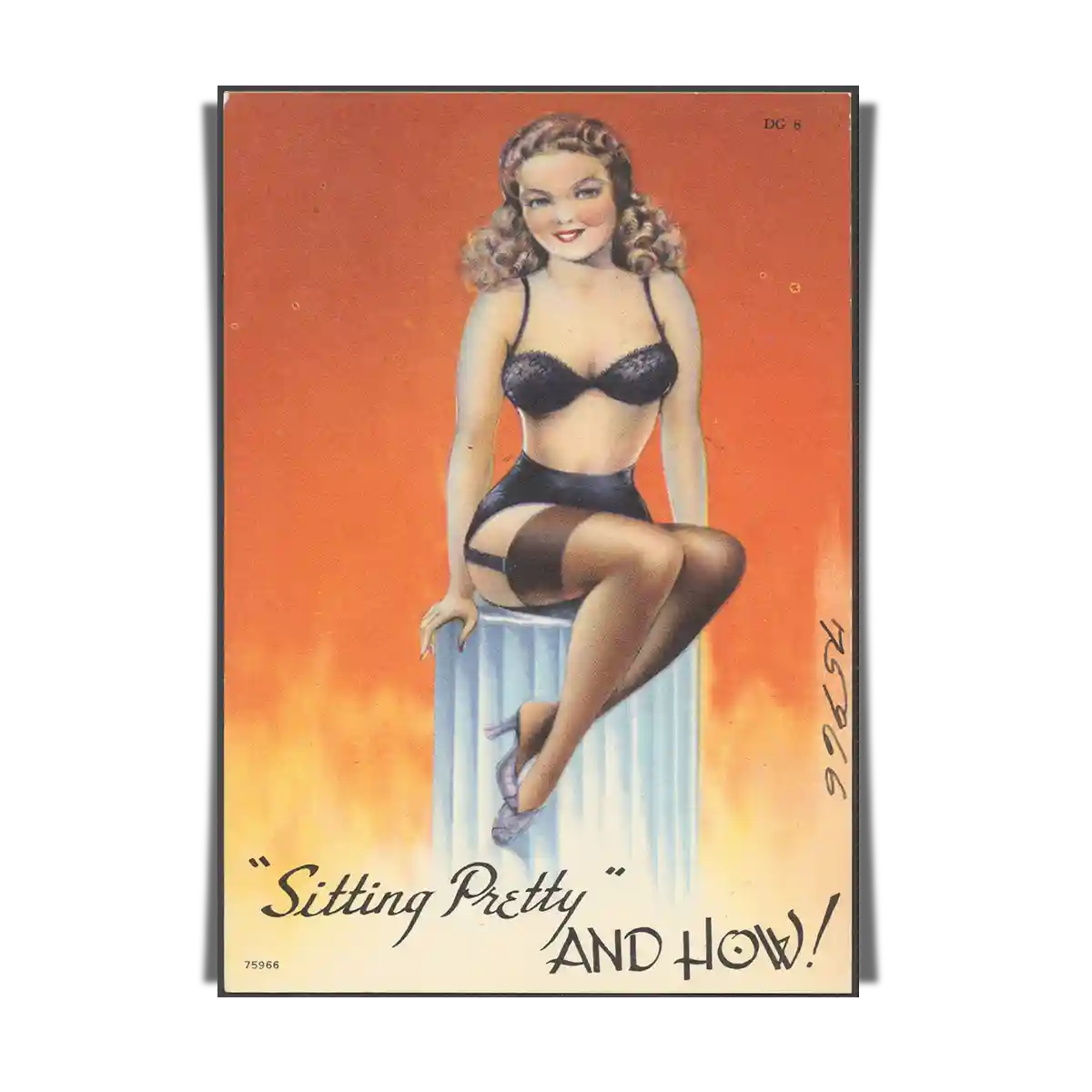 Sitting Pretty Classic Pin Up Girl Poster In 1940s Pickaprint 