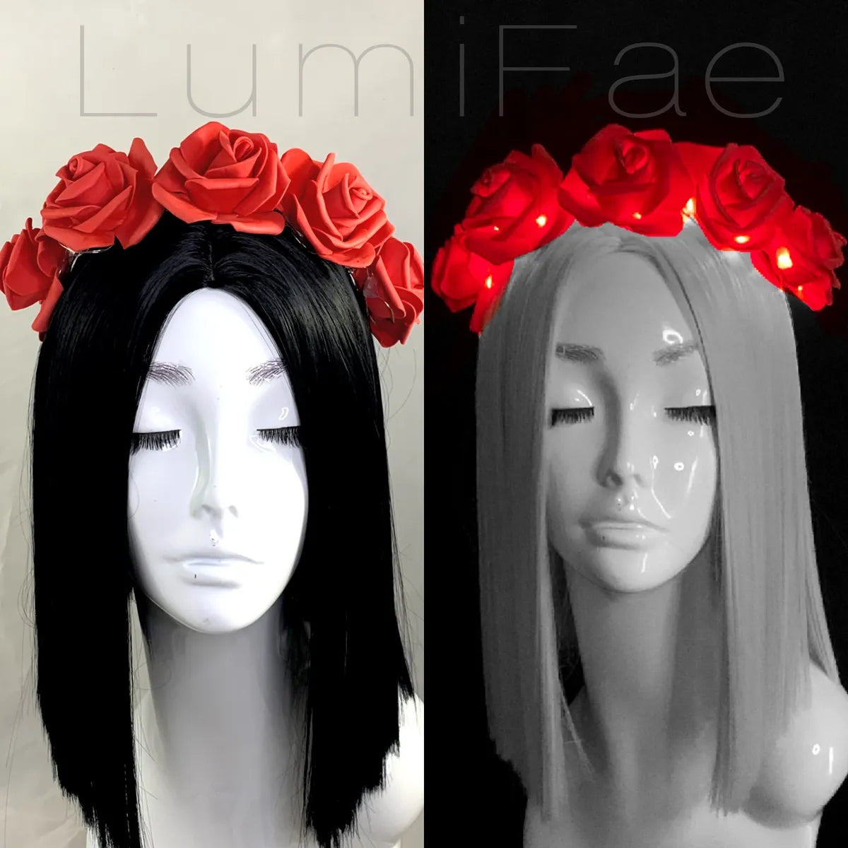 Glowing Red Rose Crown