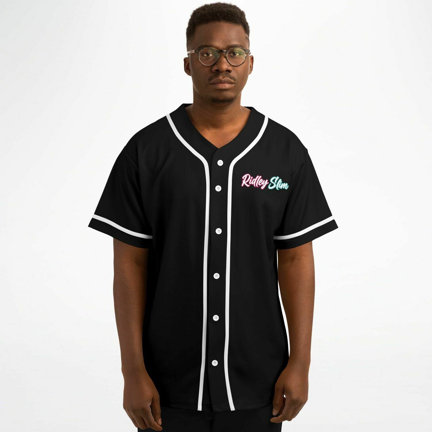 champion black baseball jersey