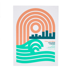 June 6th 2019 - CalCoast Credit Union Open Air Theatre / San Diego, CA - 18" x 24" Screen Printed Poster