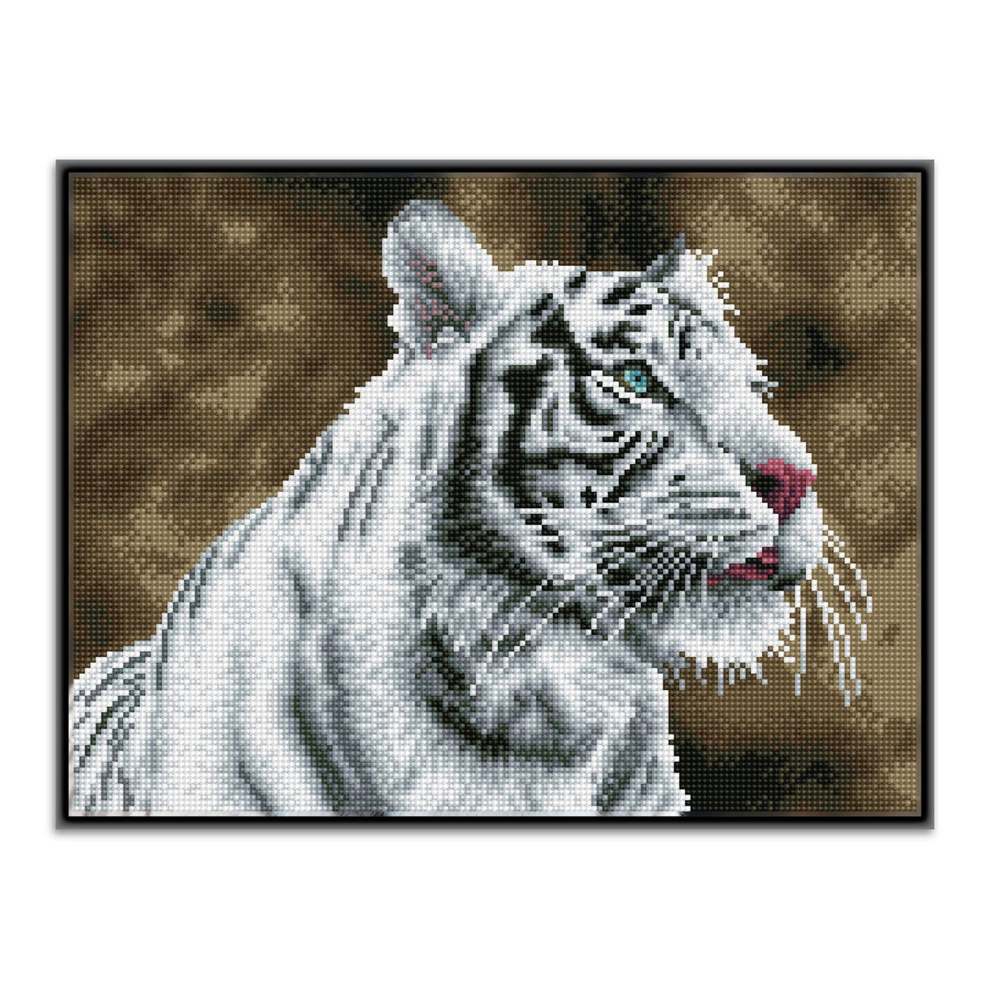 Diamond Dotz® Squares: Tiger Blanc