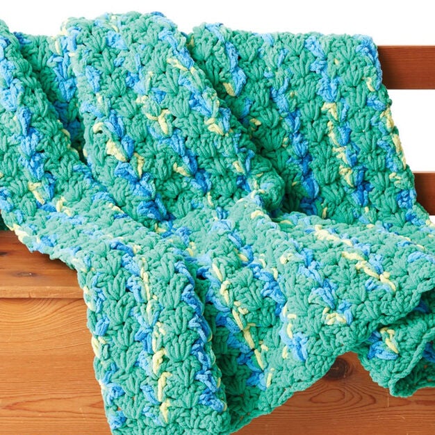 CROCHET PATTERN DOWNLOAD - Bernat Bright & Easy Crochet Blanket