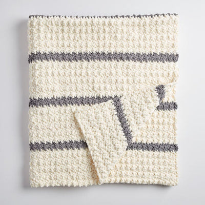 CROCHET PATTERN DOWNLOAD - Bernat Pin Stripe Crochet Blanket