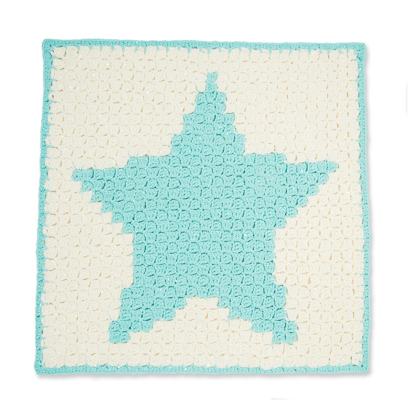 CROCHET PATTERN DOWNLOAD - Bernat Baby Blanket Sparkle C2C Big Star Crochet Blanket