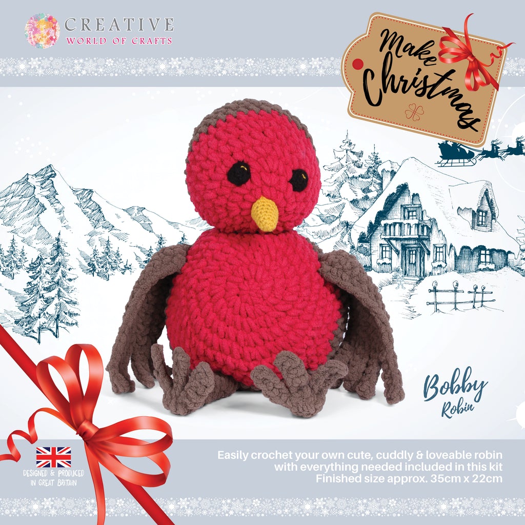Knitty Critters - Make Christmas Crochet Kit - Bobby Robin