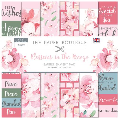 The Paper Boutique Blossoms In The Breeze 8" x 8" Embellishment Pad