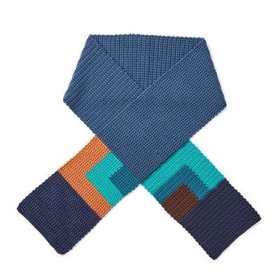 CROCHET PATTERN - Caron x Pantone Colour Block Crochet Scarf