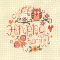 Folk Art - Counted Cross Stitch Kit - Happy Today