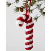 CROCHET PATTERN - Caron - Candy Cane Ornament Crochet Pattern