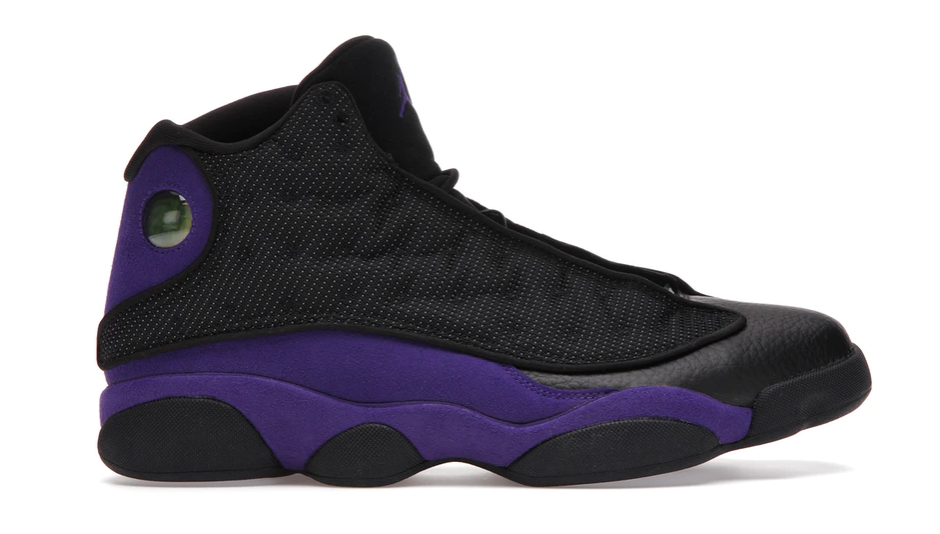 jordan retro 13 purple and yellow