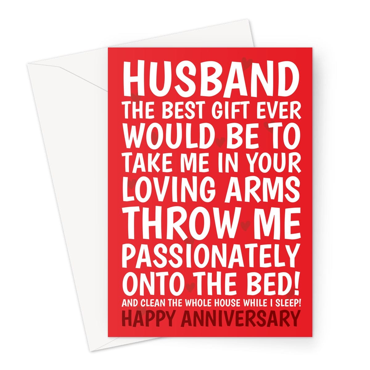 Happy Anniversary Card For Husband - Funny Throw Me On The Bed ...