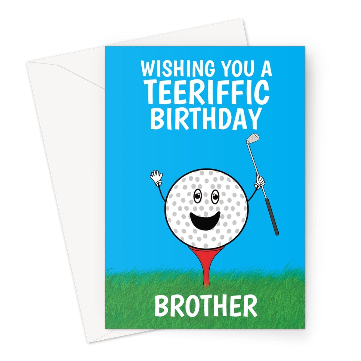 Happy Birthday Card For Brother - Teeriffic Golf Joke - A5 ...