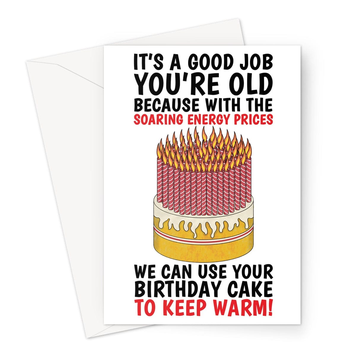 Happy Birthday Card - Funny Soaring Energy Prices Crisis - A5 ...