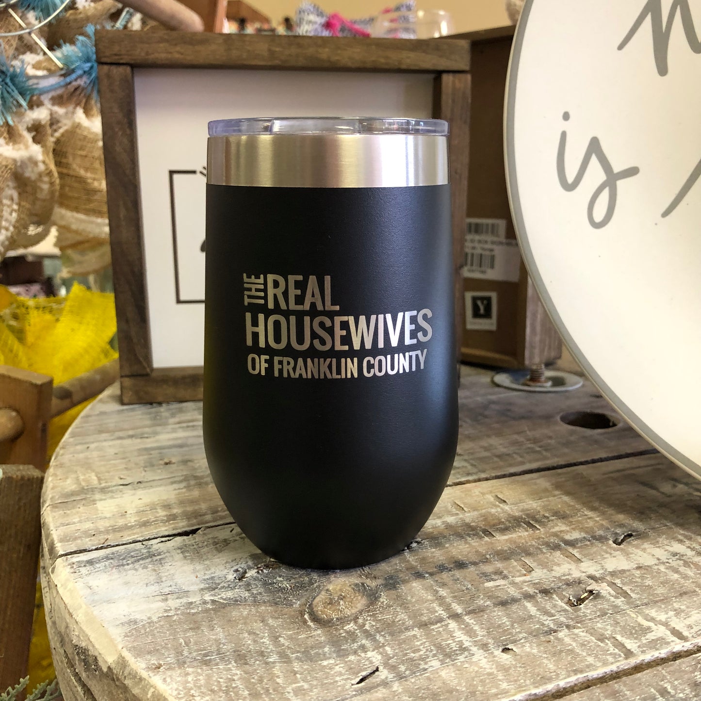 Real Housewives Wine Tumbler -Black