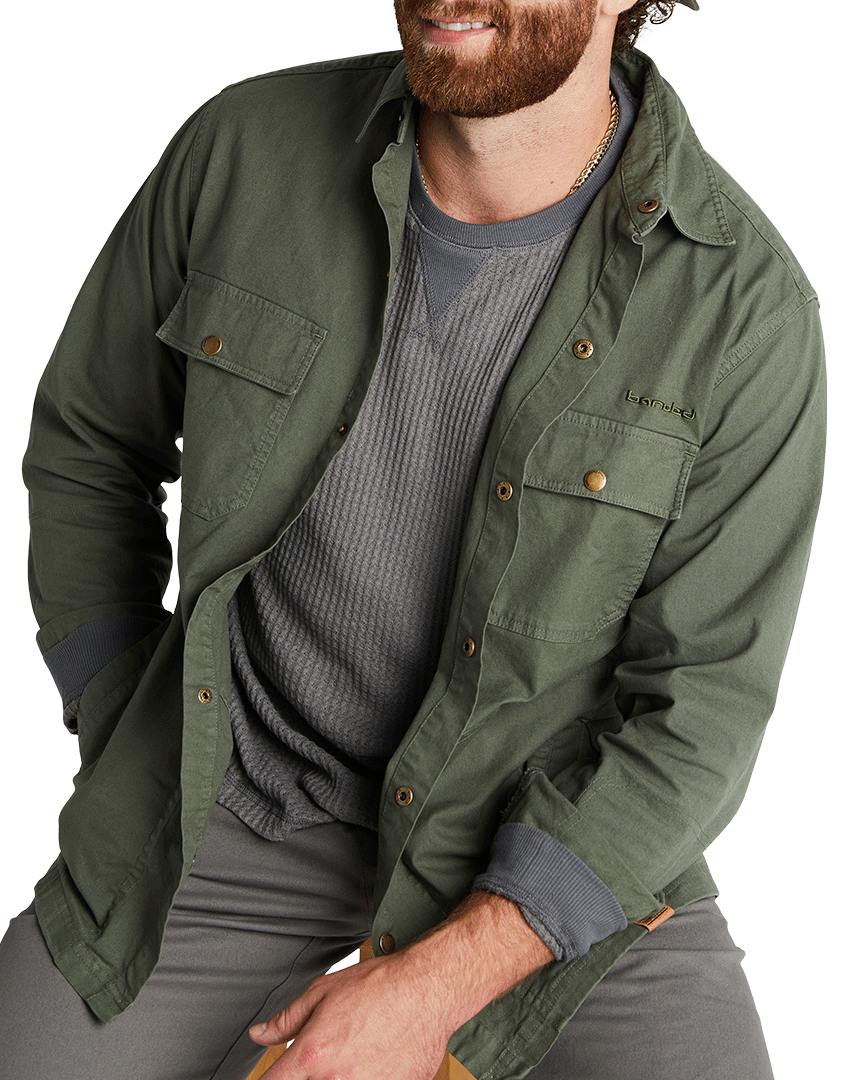 Canvas Camp Shirt-Jacket - Banded Casual Wear