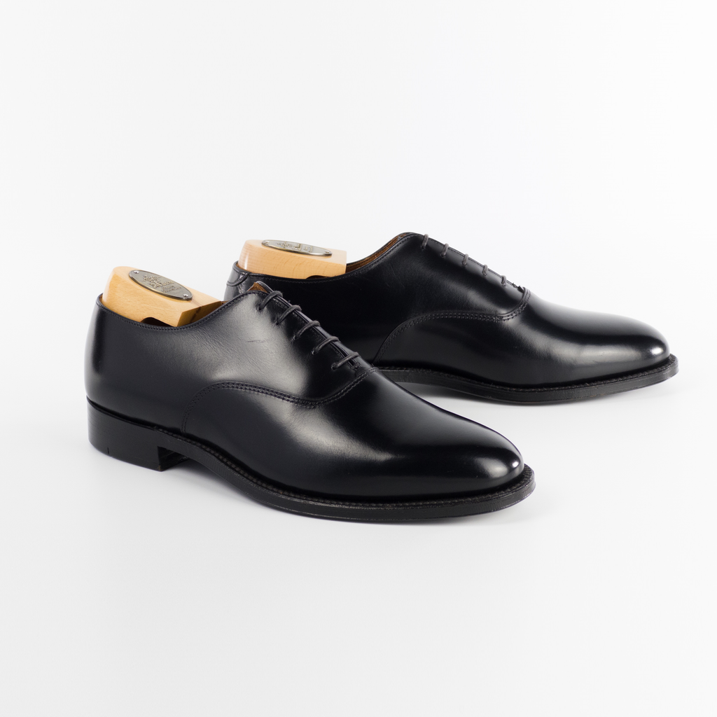 932 Plain Toe Bal Oxford (Black Calf)