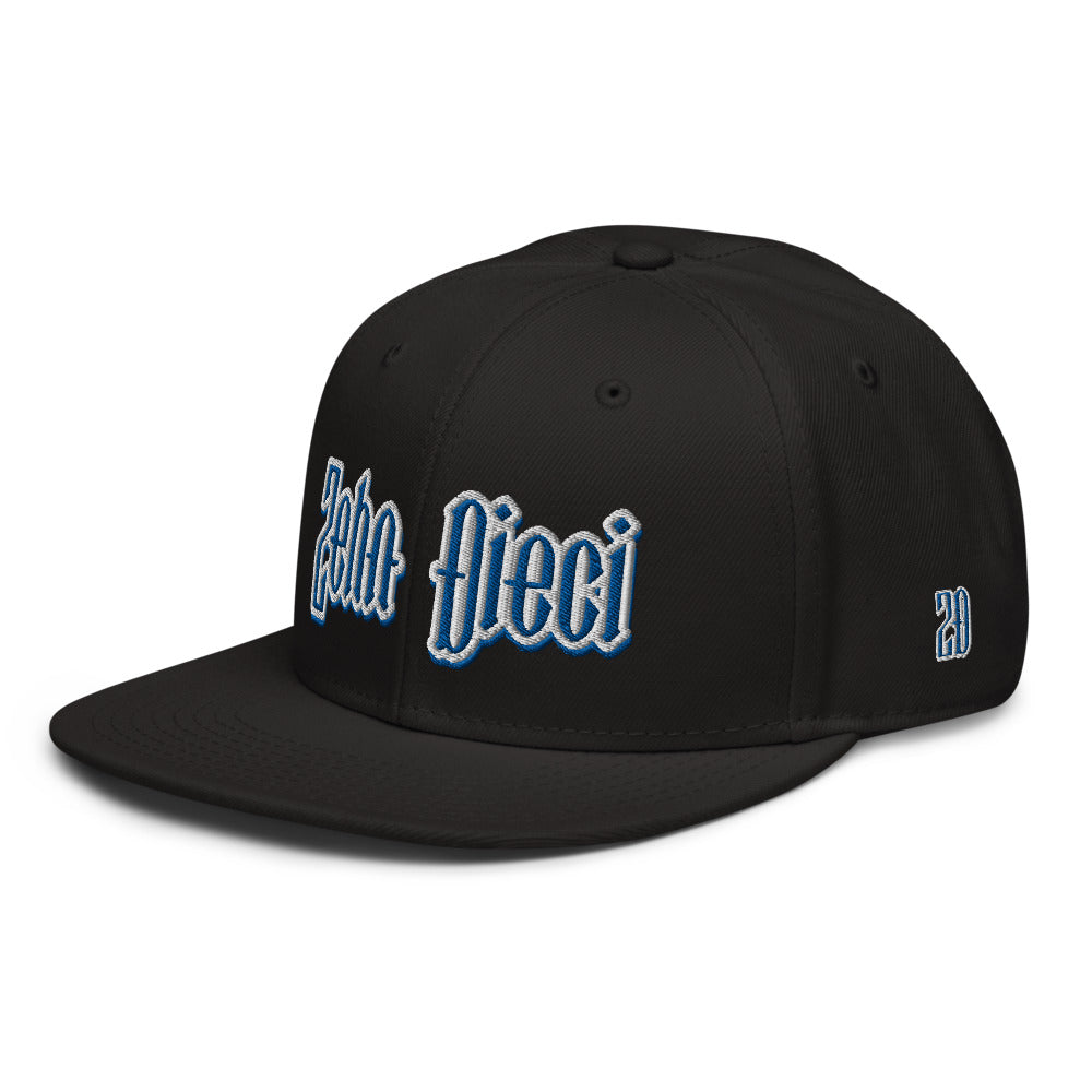 black and royal blue snapback