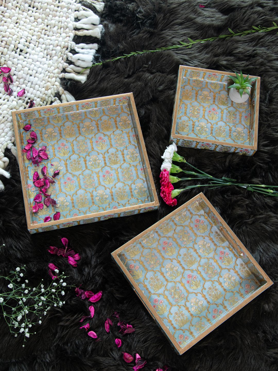 Floare Set of 3 Square tray