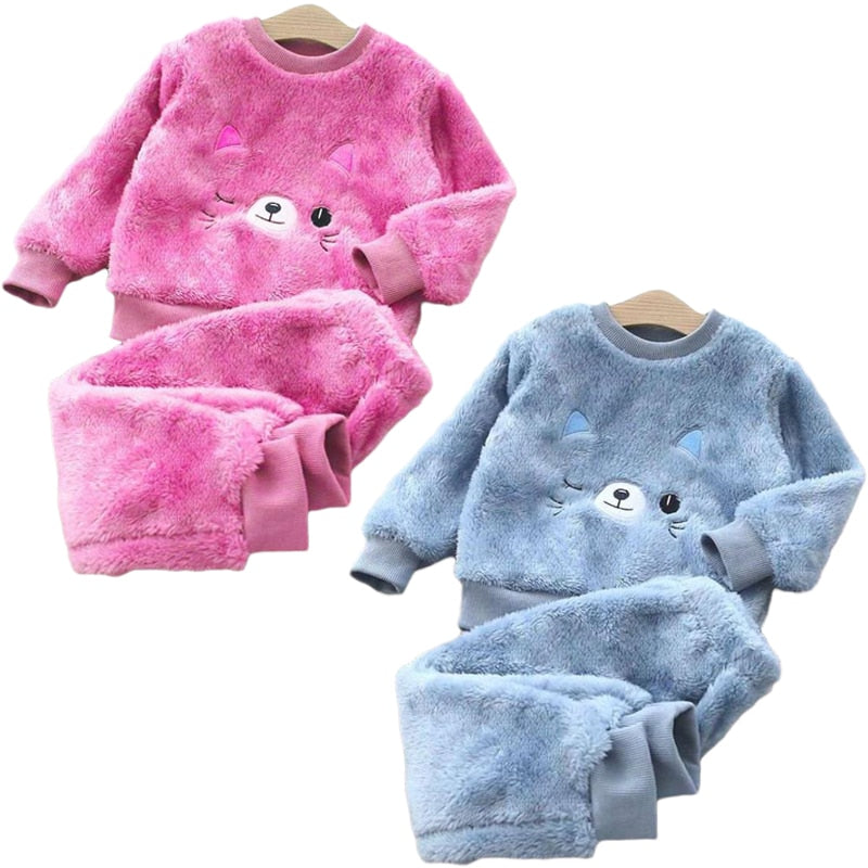 Kid's Flannel Fleece Thick Pajama