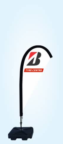 Bridgestone small custom teardrop flags