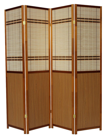Oak Panel Room Divider Screen