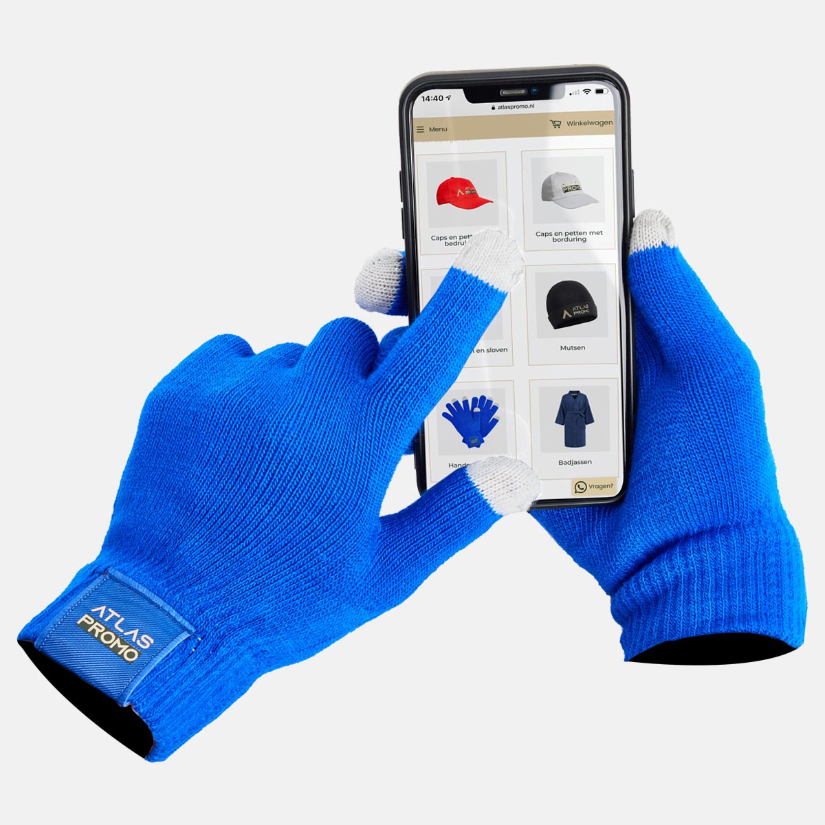 donker oven Rauw Touchscreen handschoenen met bedrukking – Atlas Promo