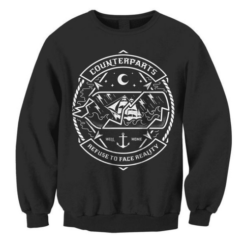 Counterparts Official Merch - Broken Bottle Crewneck (Black)