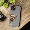 Cute Yorkshire Terrier Peeking Around Corner Tough iPhone Case, gift for dog lover.Compatible with many of iPhone Models. Please See our iPhone model selection list.