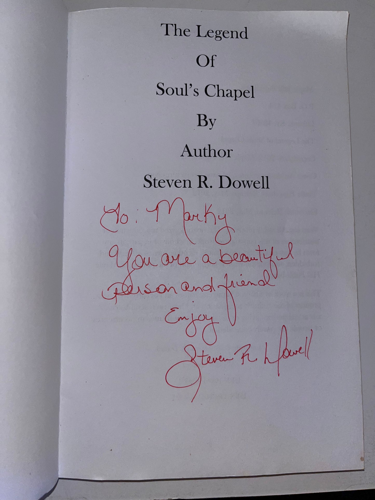 The Legend of Souls Chapel - Steven R Dowell