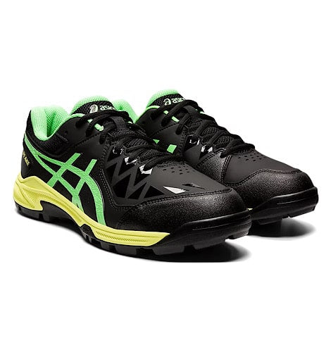 black and lime green asics