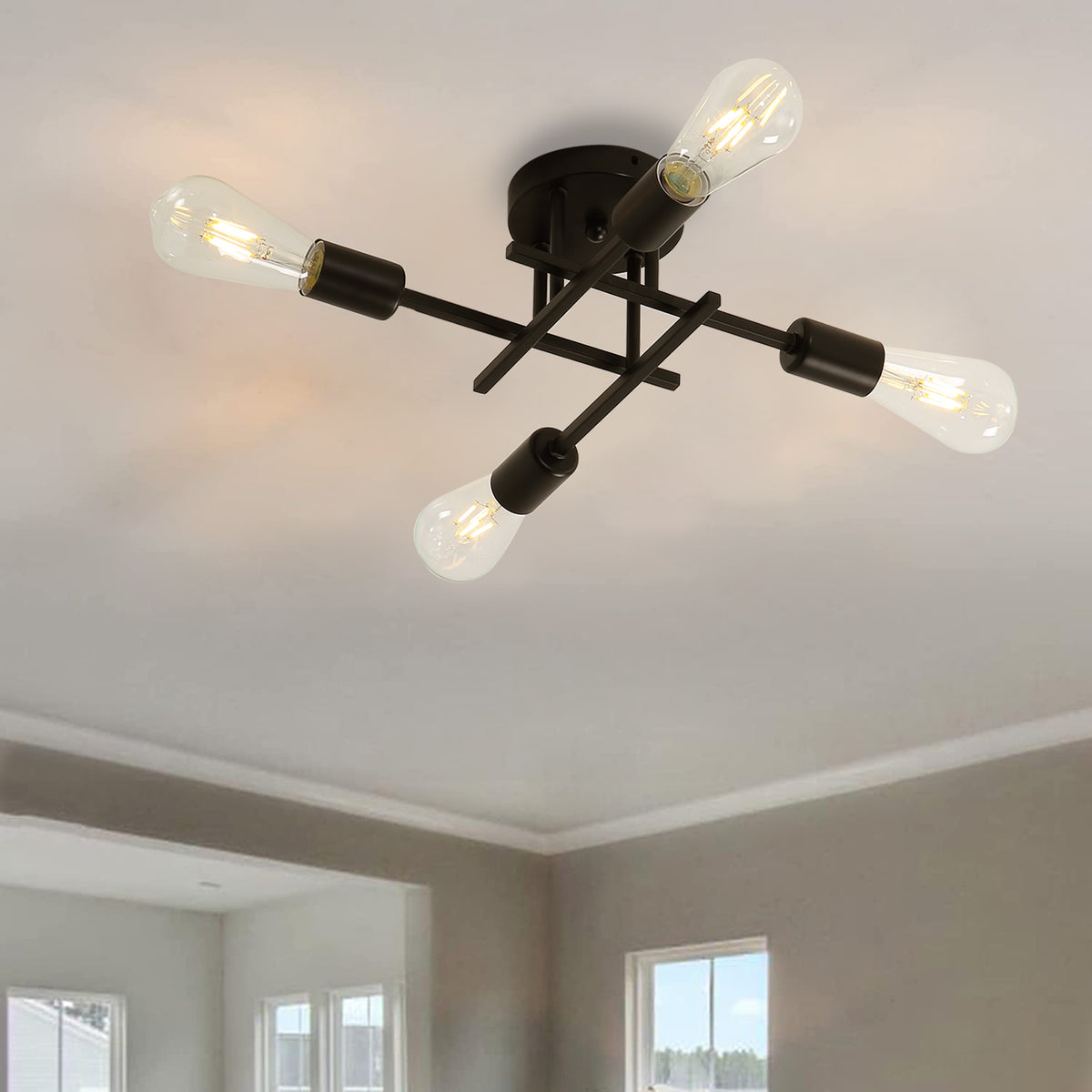 flush mount lighting with bulbs