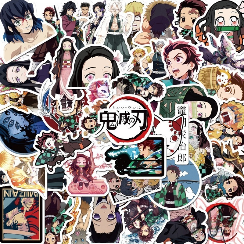 50pcs/pack Anime Demon Slayer Kimetsu No Yaiba Stickers – JHAnimeCos