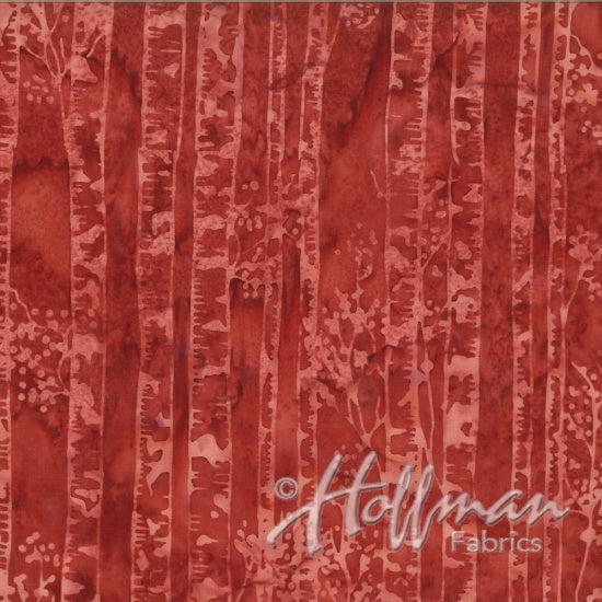 Hoffman Fabrics Bali Batiks 2141 83 Aspens In Barn Red By The Yard