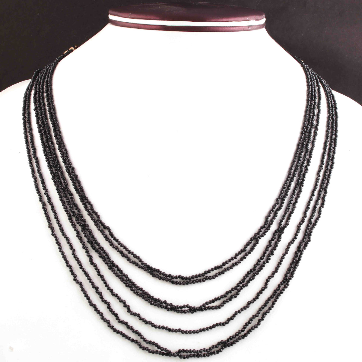 Details about  / Natural Black Spinel Rondelle Faceted Gemstone Beads 3.5 mm 17 /"Strand Necklace