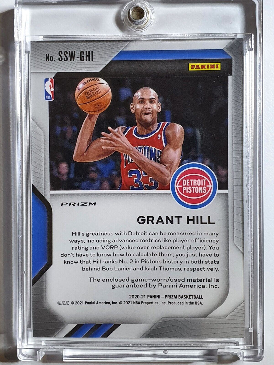 2020 Prizm Grant Hill #PATCH ORANGE CRACKED ICE Game Worn Jersey